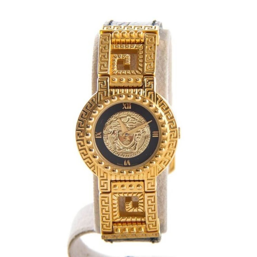 Authentic vintage ladies Gianni Versace medusa Gold plated quartz watch - Picture 2 of 11
